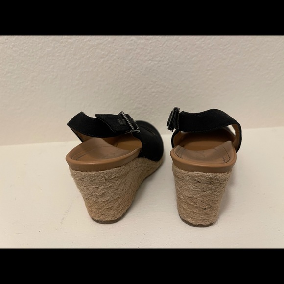 Vionic Black Espadrille Wedge Shoes - Picture 5 of 5